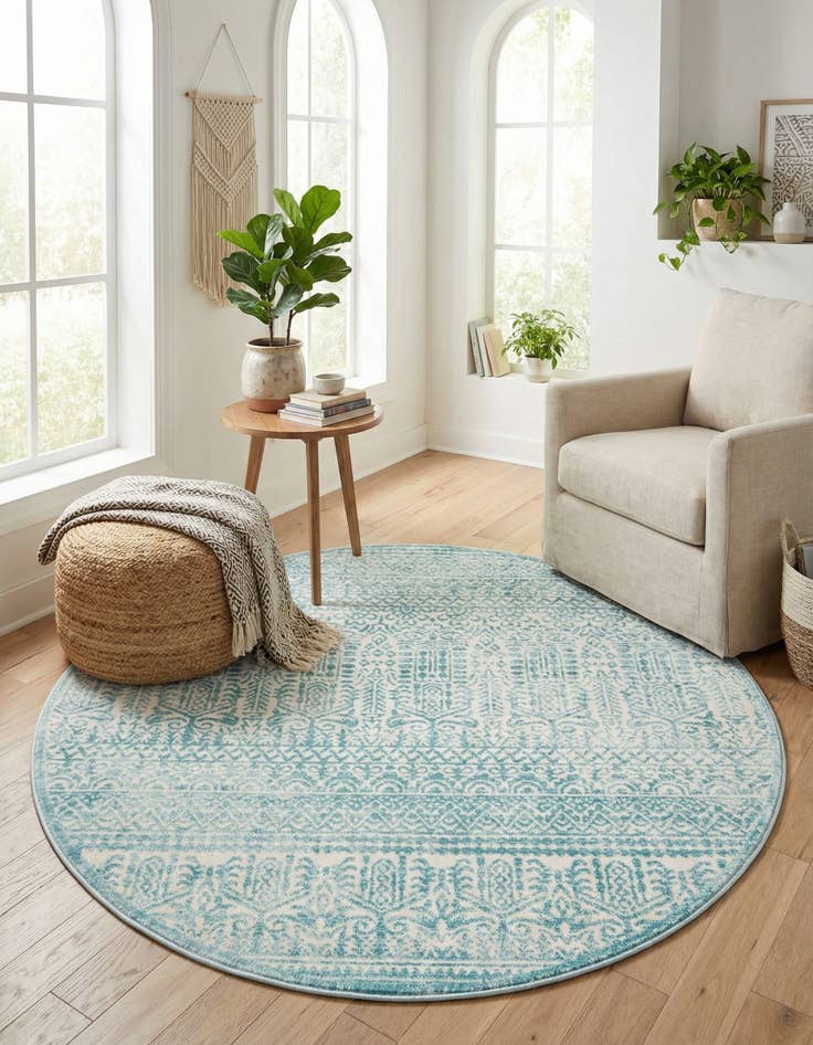 Detail image of Jill Zarin 5' 3 x 5' 3 Uptown Cloisters Round Rug