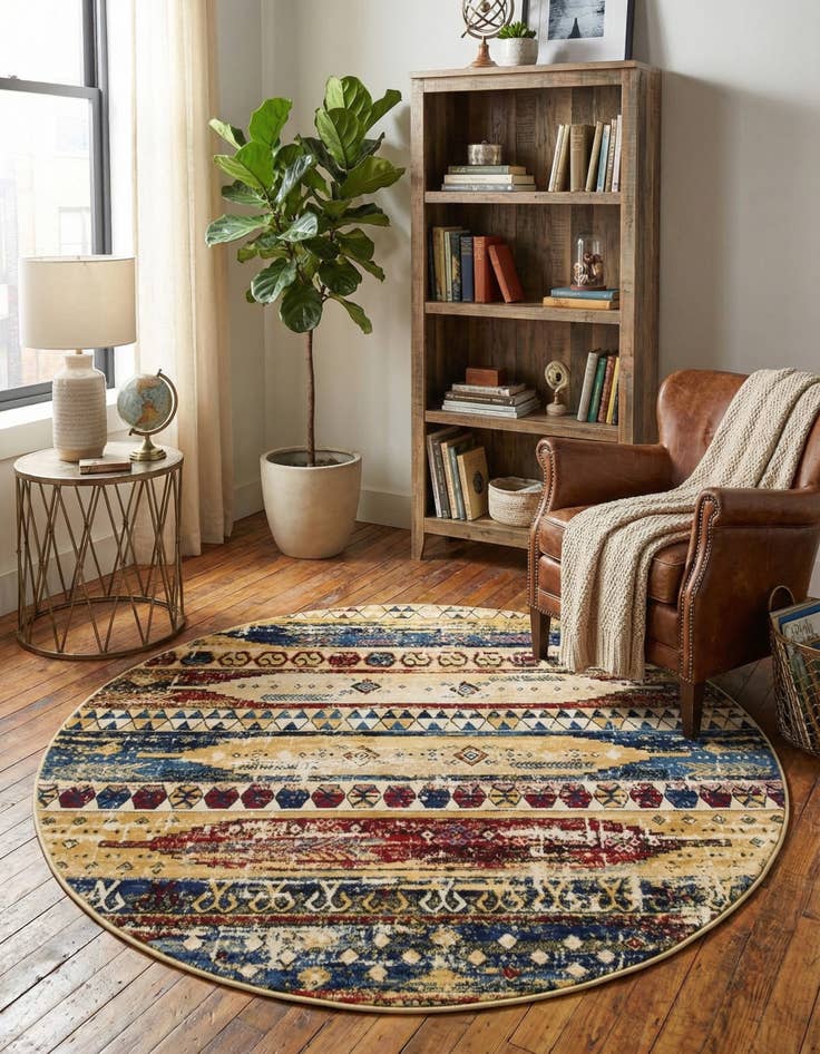 Detail image of 5' x 5' Kennedy Round Rug