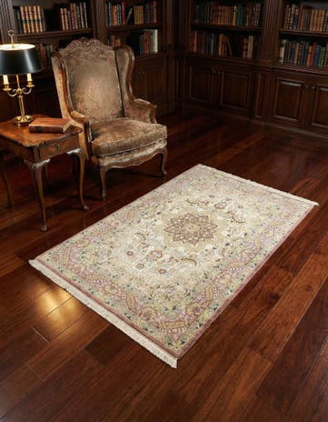 3' 3 x 4' 10 Ghom Silk Rug