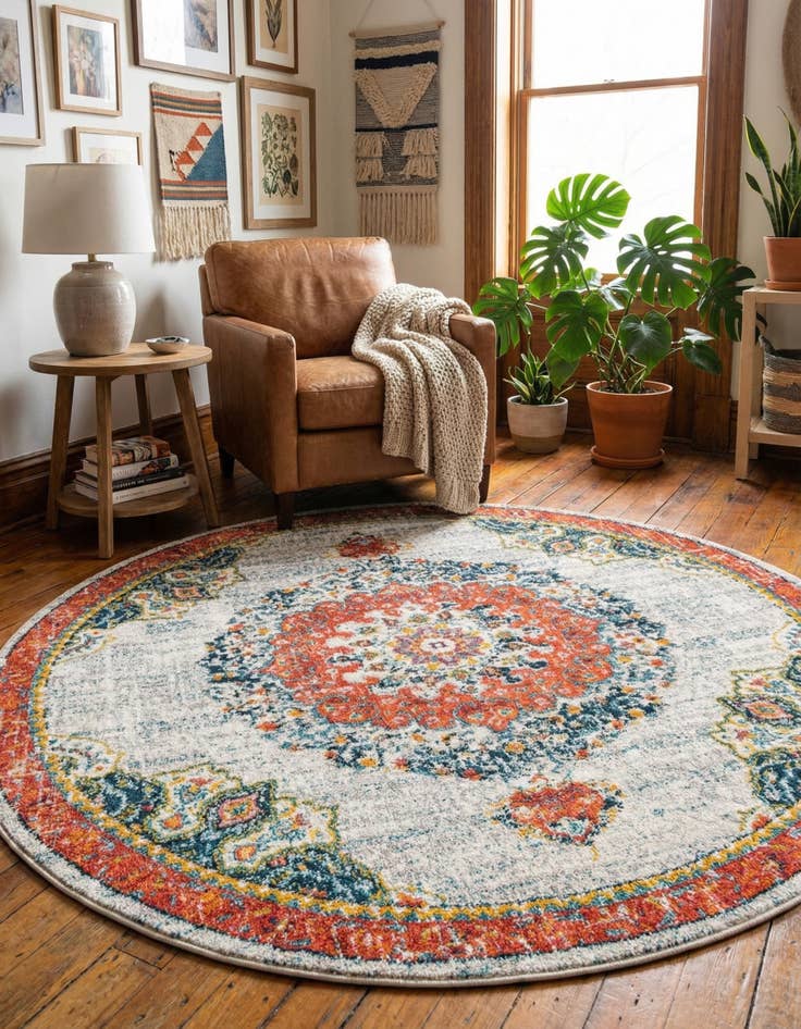 Detail image of 7' x 7' Carrington Round Rug