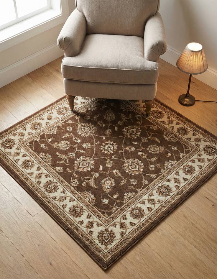 Detail image of 5' 3 x 5' 3 Charlotte Square Rug