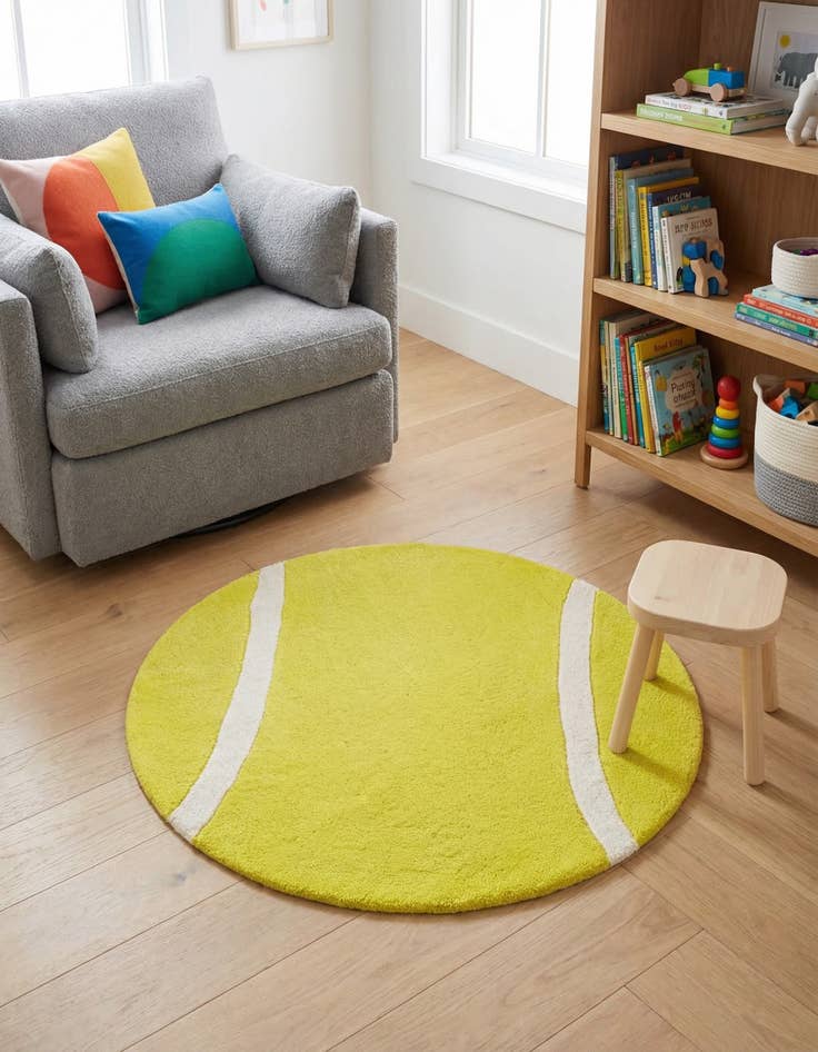 Detail image of 3' 1 x 3' 1 Playtime Kids Wool Freeform Rug