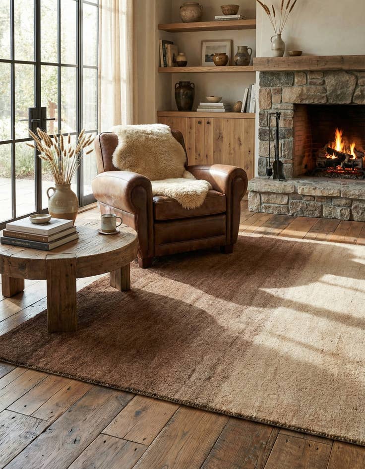 Detail image of 4' 10 x 6' 7 Hand Knotted Kashkuli Gabbeh Wool Rug