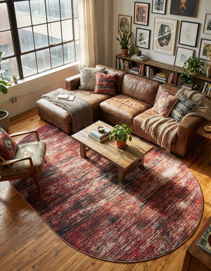 Detail image of  7' 6 x 10' 6 Asha Oval Rug