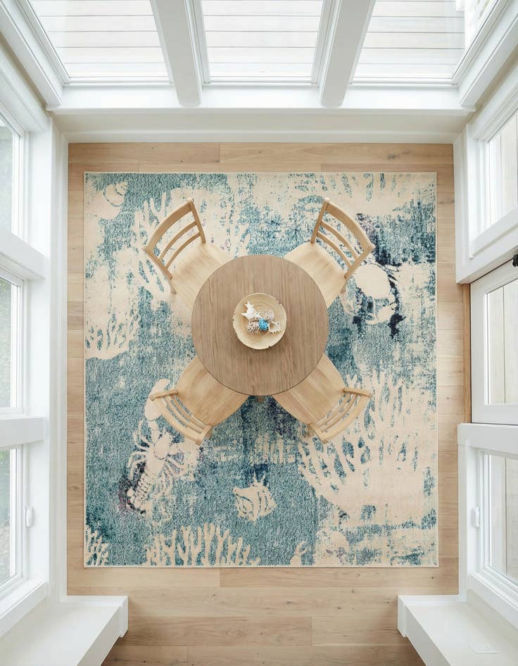 Detail image of 6' 1 x 6' 1  Washable Capri Square Rug