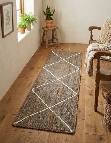 2' 2 x 6' 1 Handmade Braided Jute Runner Rug