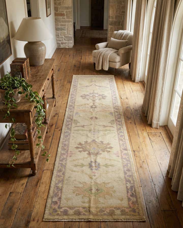 2' 7 x 9' 11 Hand Knotted Oushak Wool Runner Rug