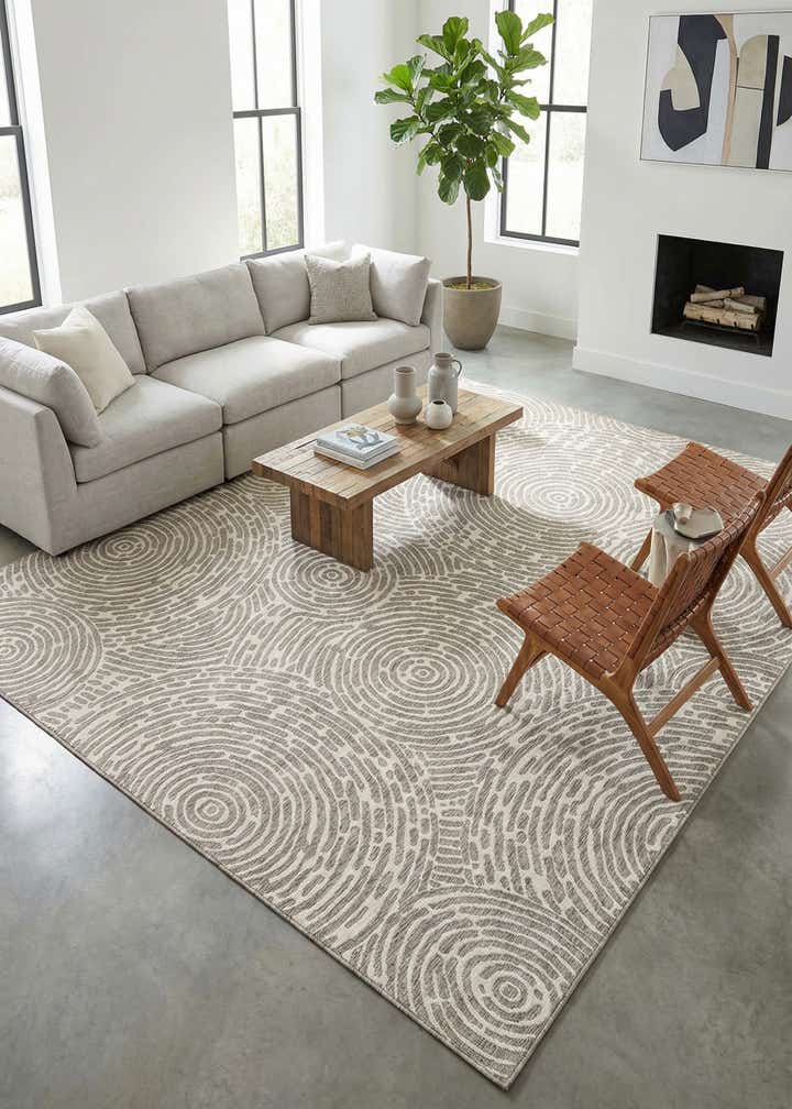13' x 13' Easy-Clean Modern Indoor / Outdoor Square Rug