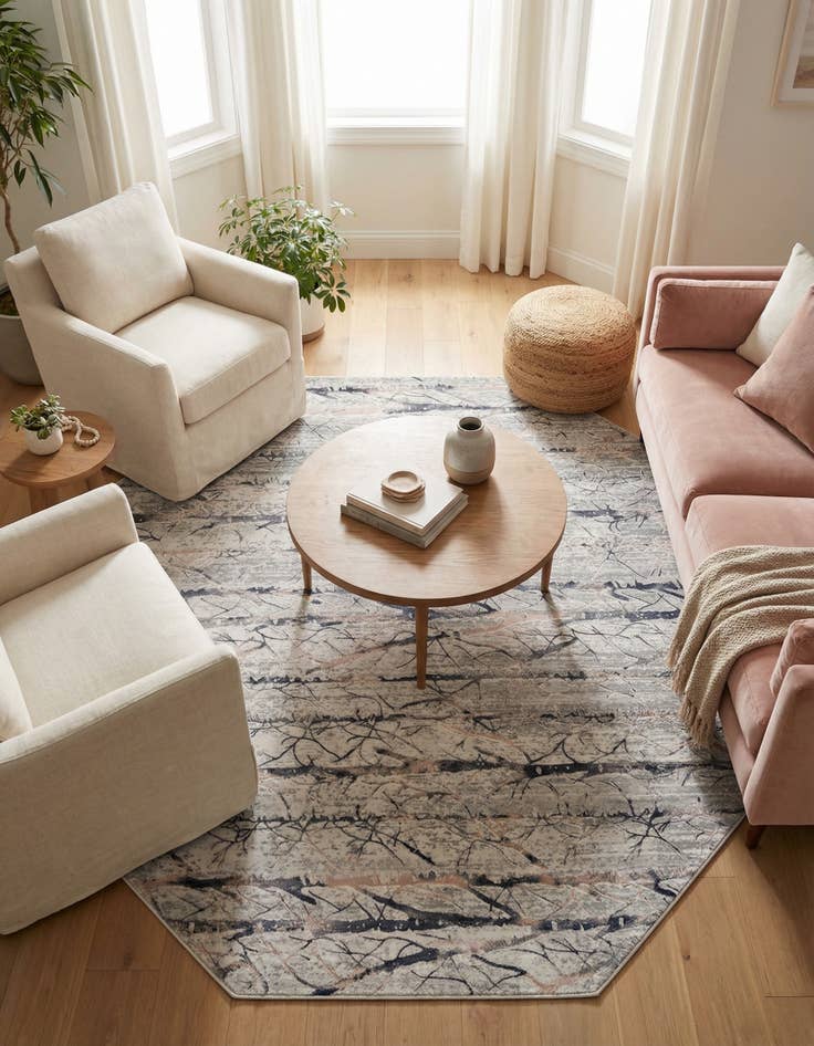 Detail image of 7' 10 x 7' 10 Finsbury Octagon Rug