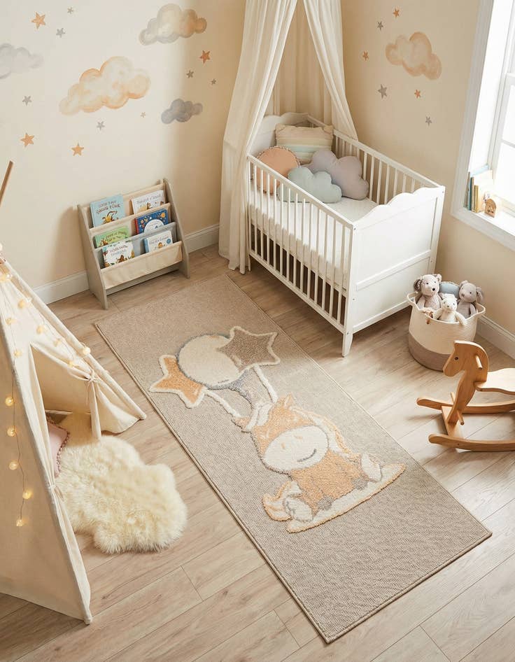 Detail image of 2' 7 x 6' Whimsy Kids Runner Rug