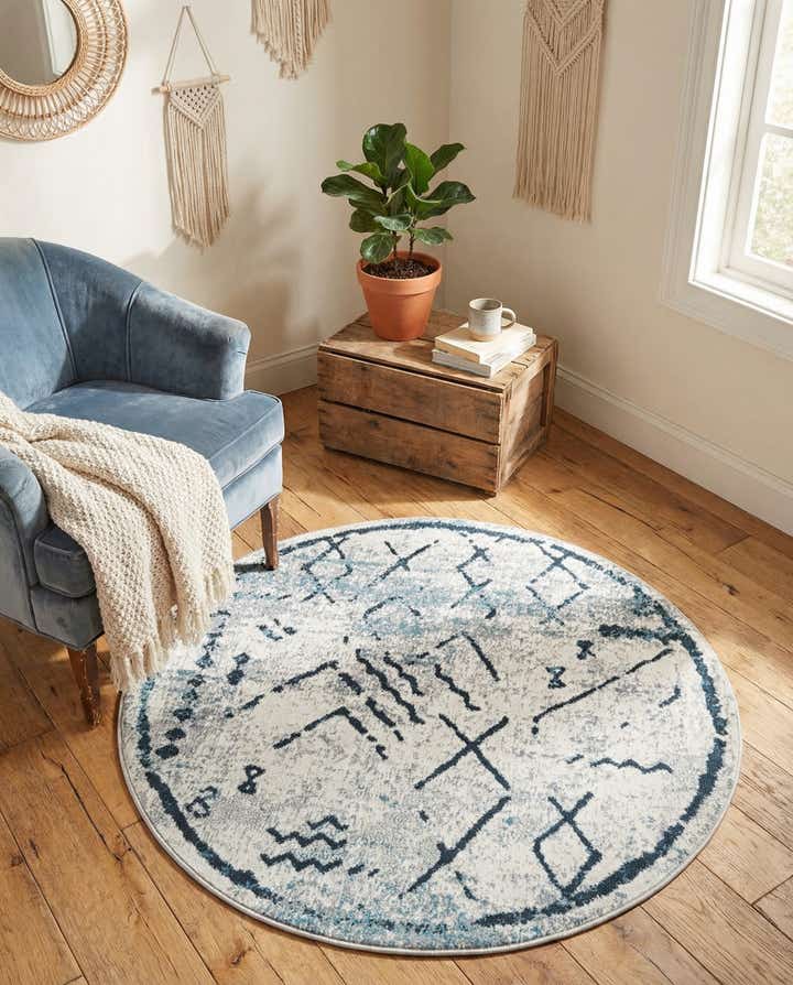 3' 3 x 3' 3 Kamala Washable Round Rug