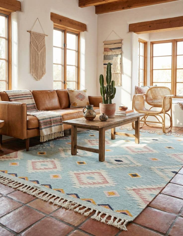 Detail image of 8' x 10' Hand Woven Arizona Wool Rug