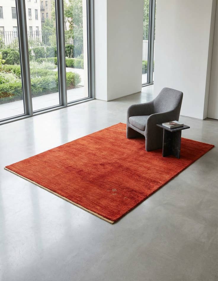 Detail image of 5' 1 x 6' 5 Hand Knotted Gabbeh Shouli Persian Wool Rug