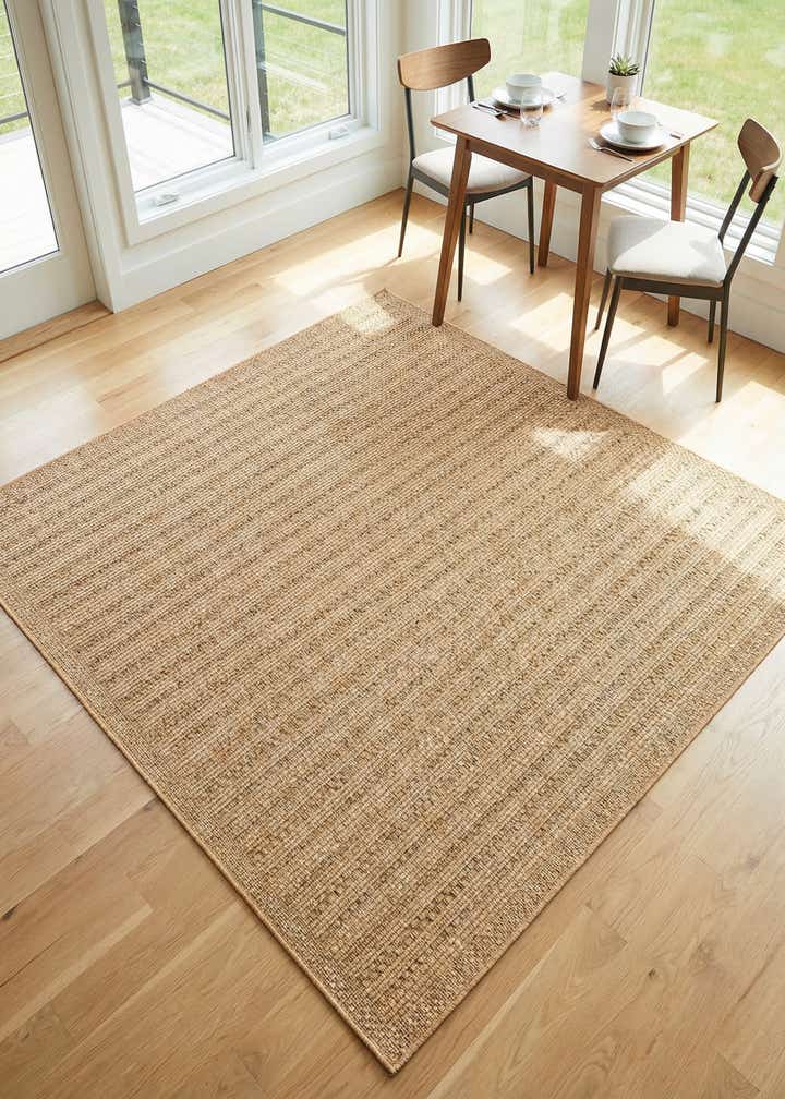 6' x 6' Easy-Clean Border Indoor / Outdoor Square Rug