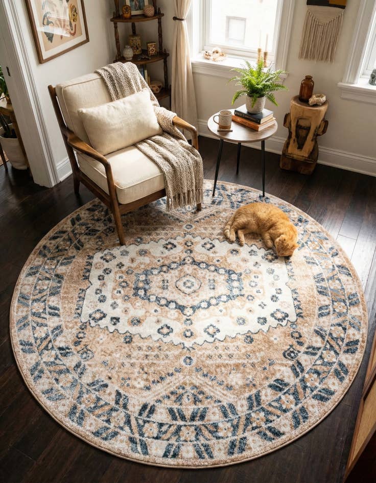 Detail image of 7' x 7' Oxford Round Rug