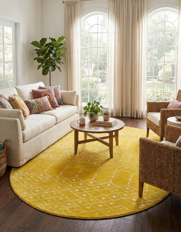 Detail image of 7' 10 x 10' Paxon Trellis Oval Rug