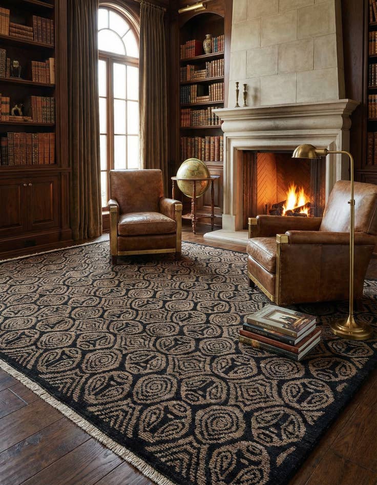 Detail image of 8' 2 x 10' 6 Hand Knotted Darya Wool Rug