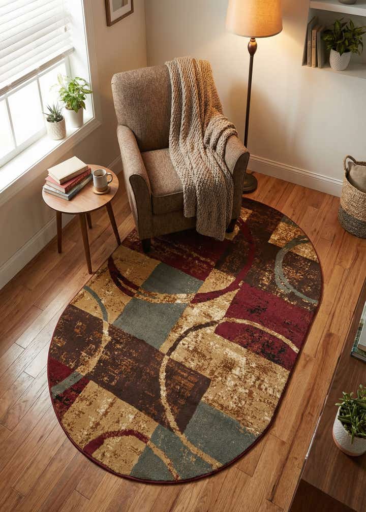 4' x 6' Coffee Shop Oval Rug