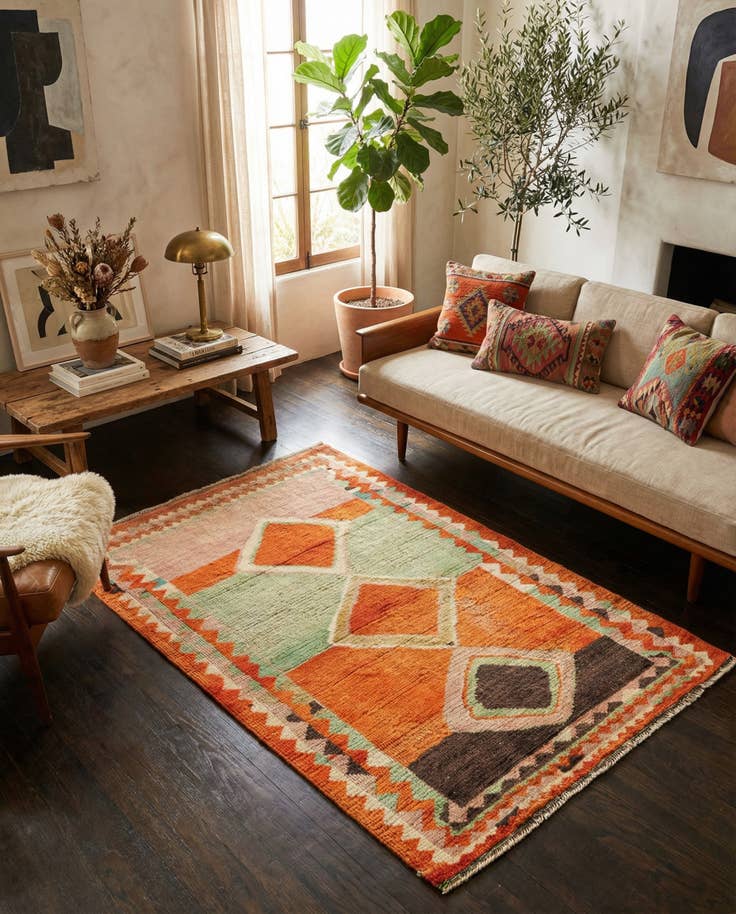 Detail image of 3' 1 x 5' Hand Knotted Balouch Wool Rug