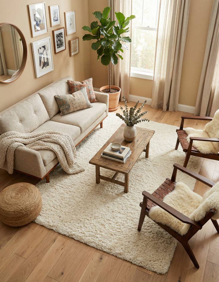 Detail image of 6' x 9' Infinity Shag Rug