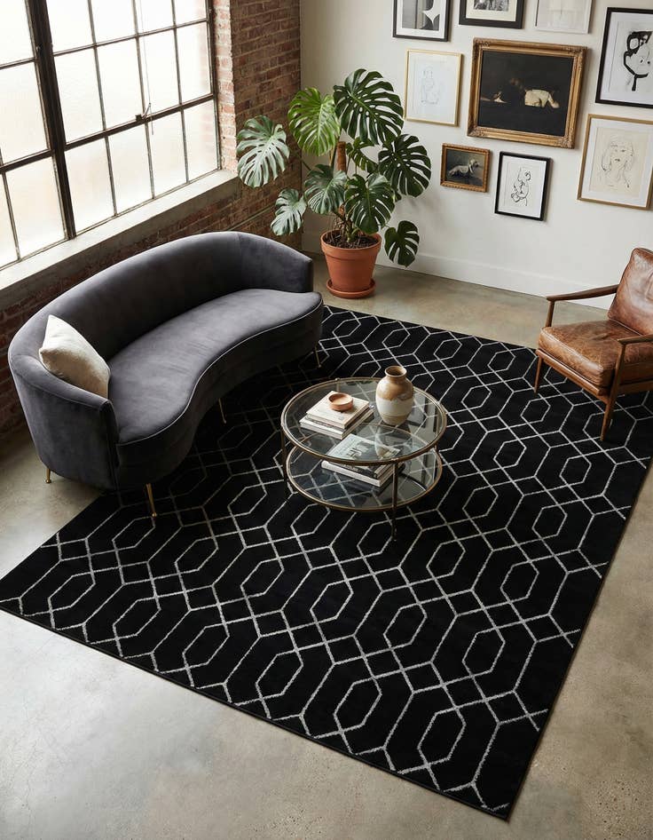 Detail image of 9' x 12'  Marilyn Monroe&trade; Glam Trellis Rug