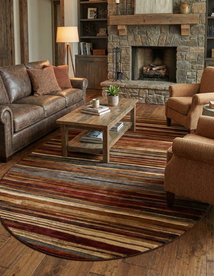 Detail image of 7' 10 x 10' Coffee Shop Oval Rug