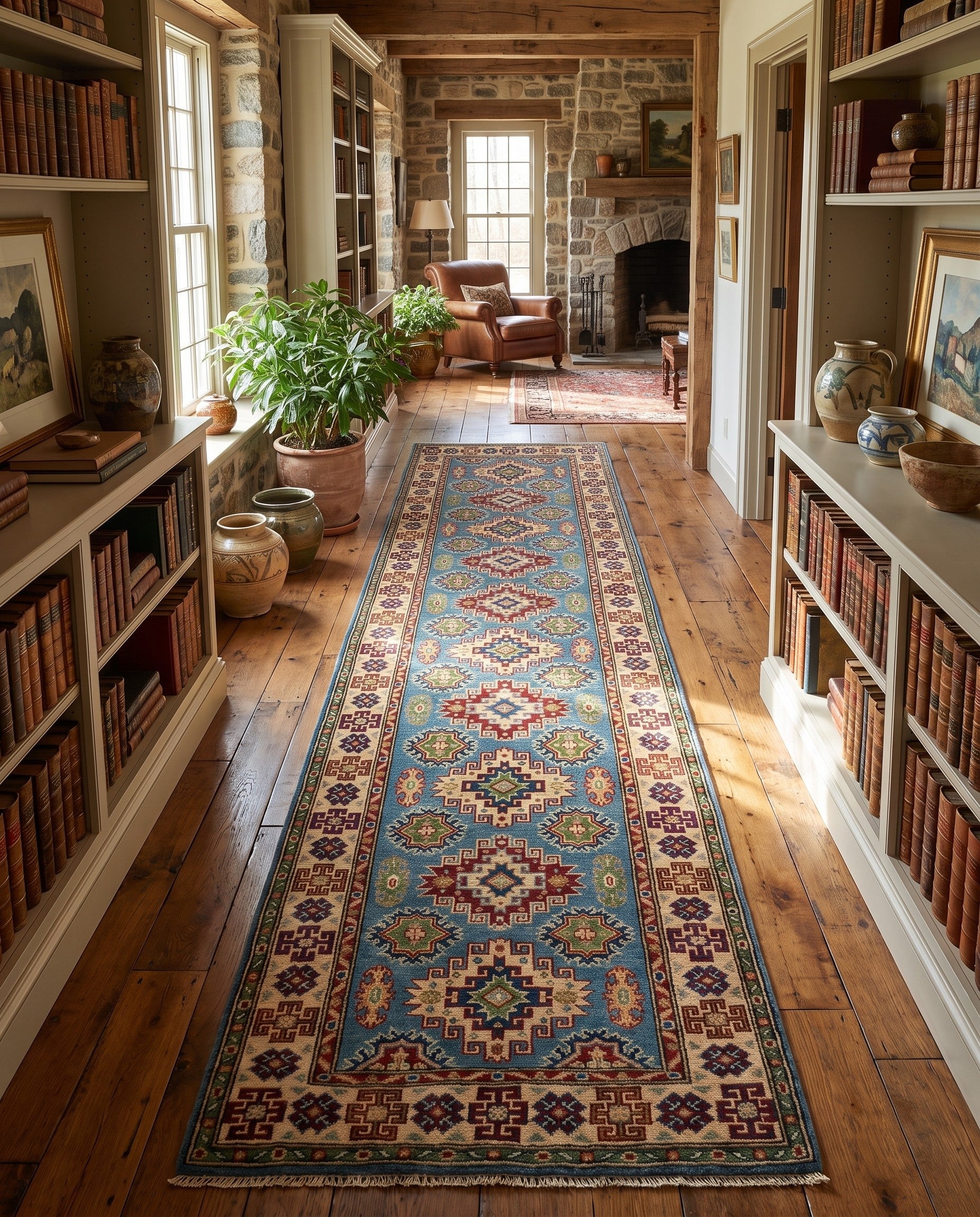 Detail image 3 of 10: 2' 7 x 11' 1 Hand Knotted Kazak Runner Rug
