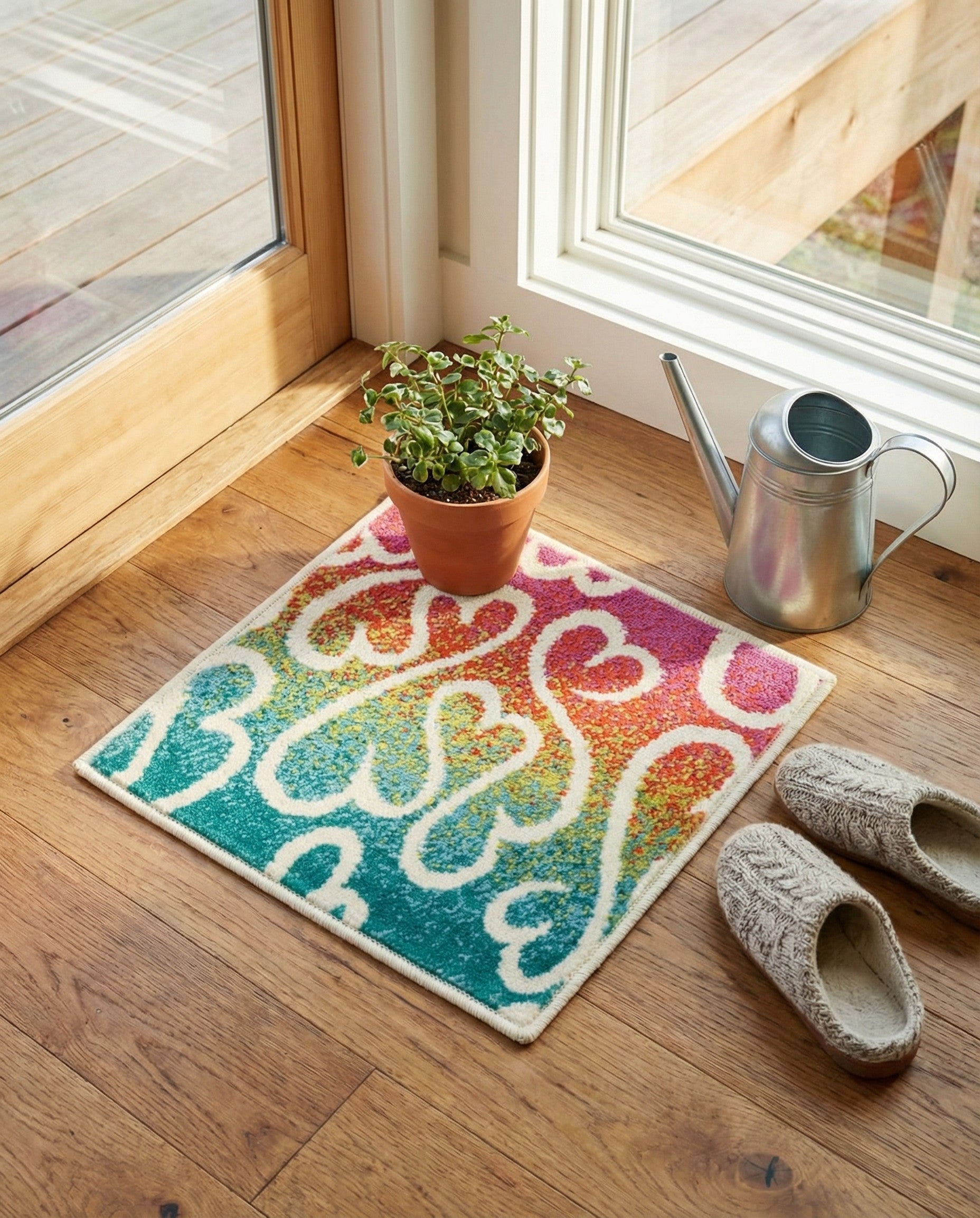 Jane Seymour 1' 8 x 1' 8 Open Hearts Sample Rug