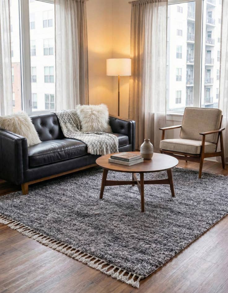 Detail image of 8' x 8' Lagom Shag Square Rug