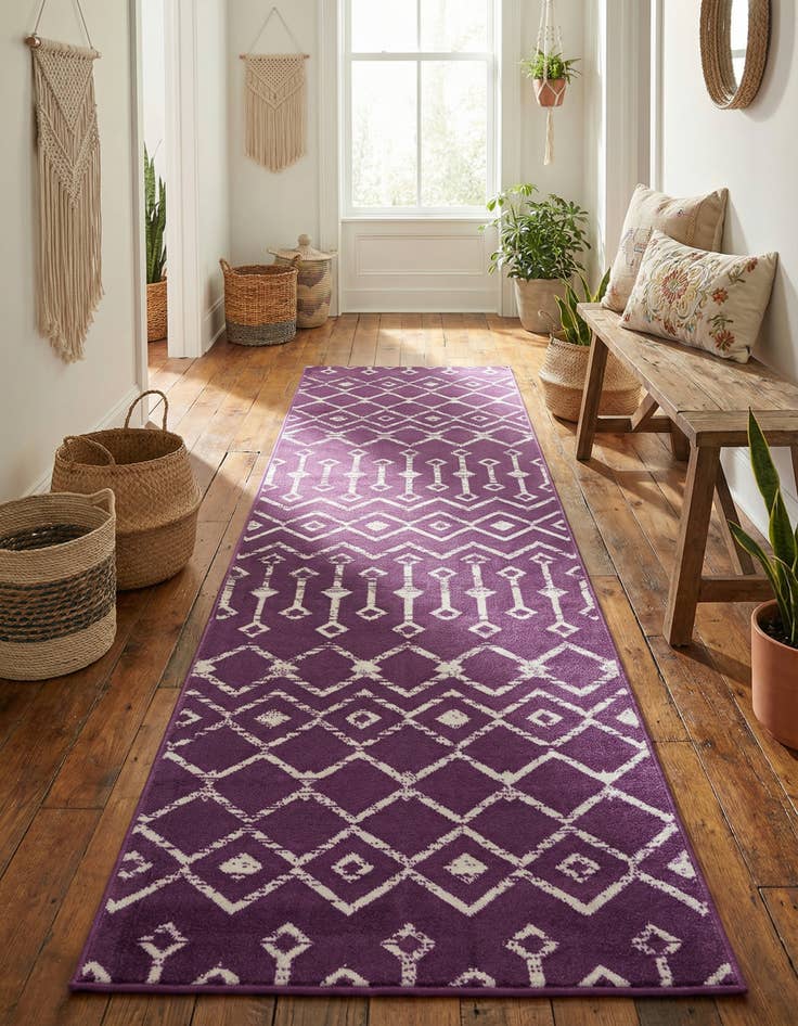 Detail image of 2' x 8' Kasbah Trellis Runner Rug