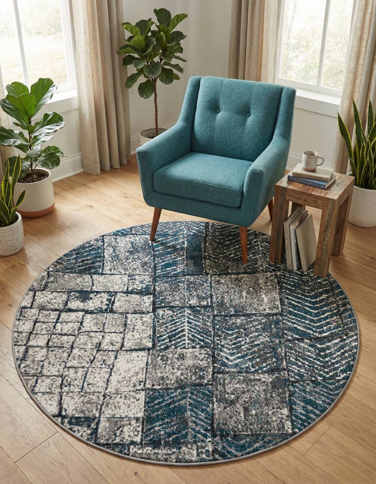 Detail image of 5' 3 x 5' 3 Valencia Round Rug