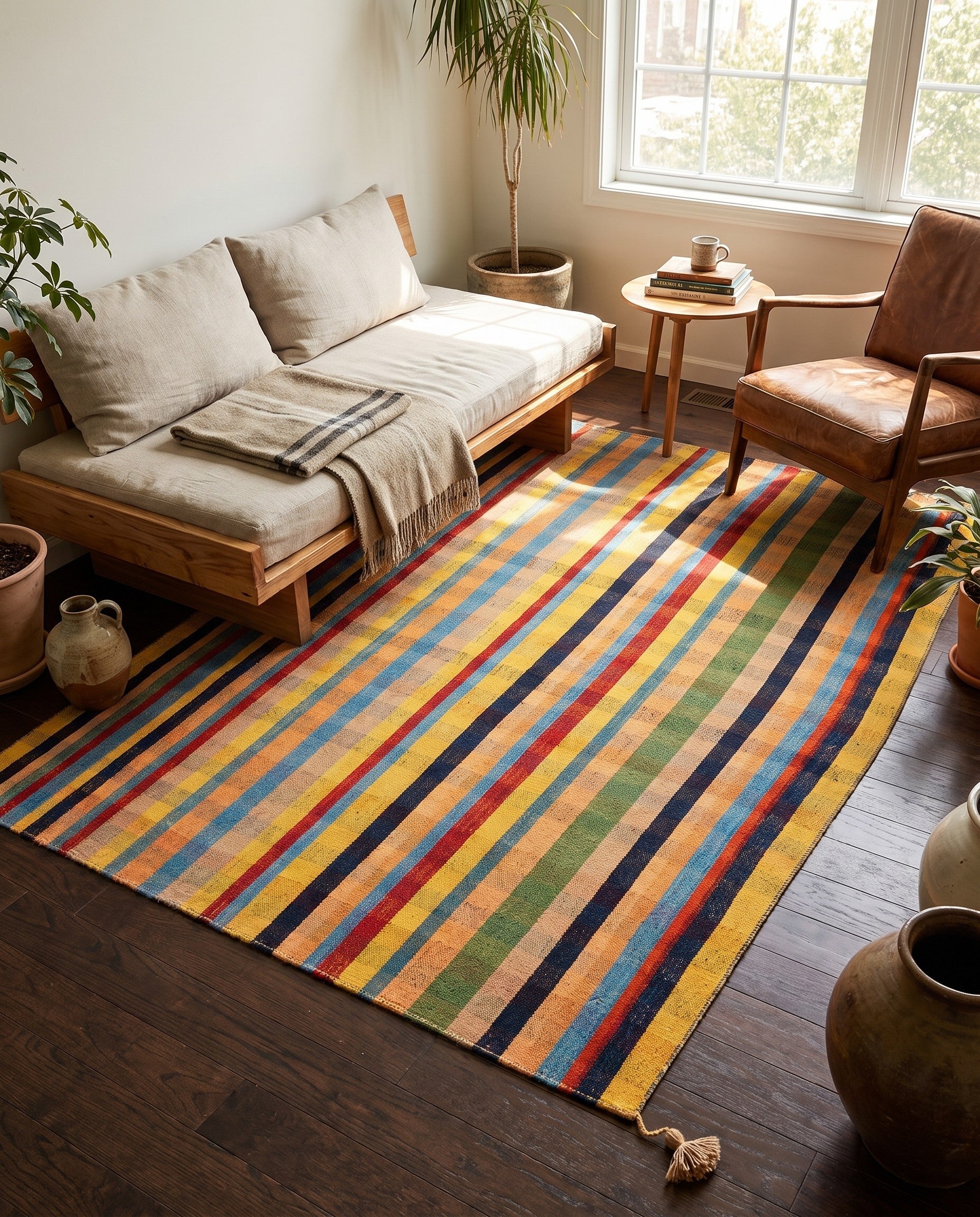 5' x 7' 4 Jajim Wool Rug
