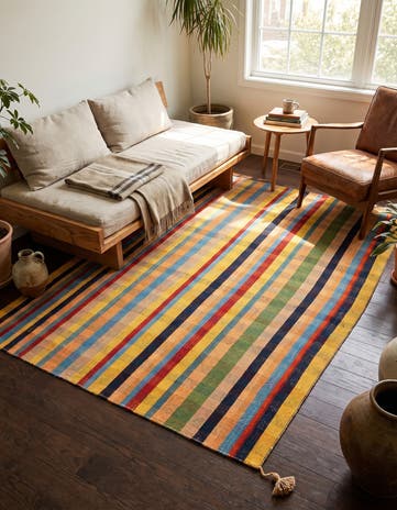 5' x 7' 4 Jajim Wool Rug
