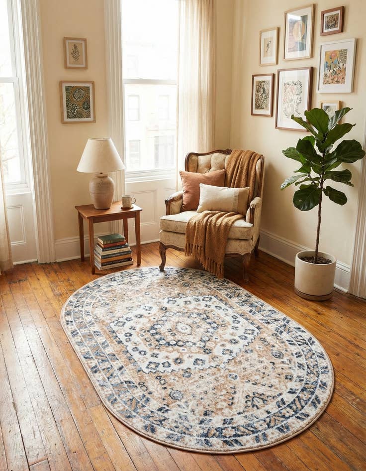 Detail image of 4' x 6' Oxford Oval Rug