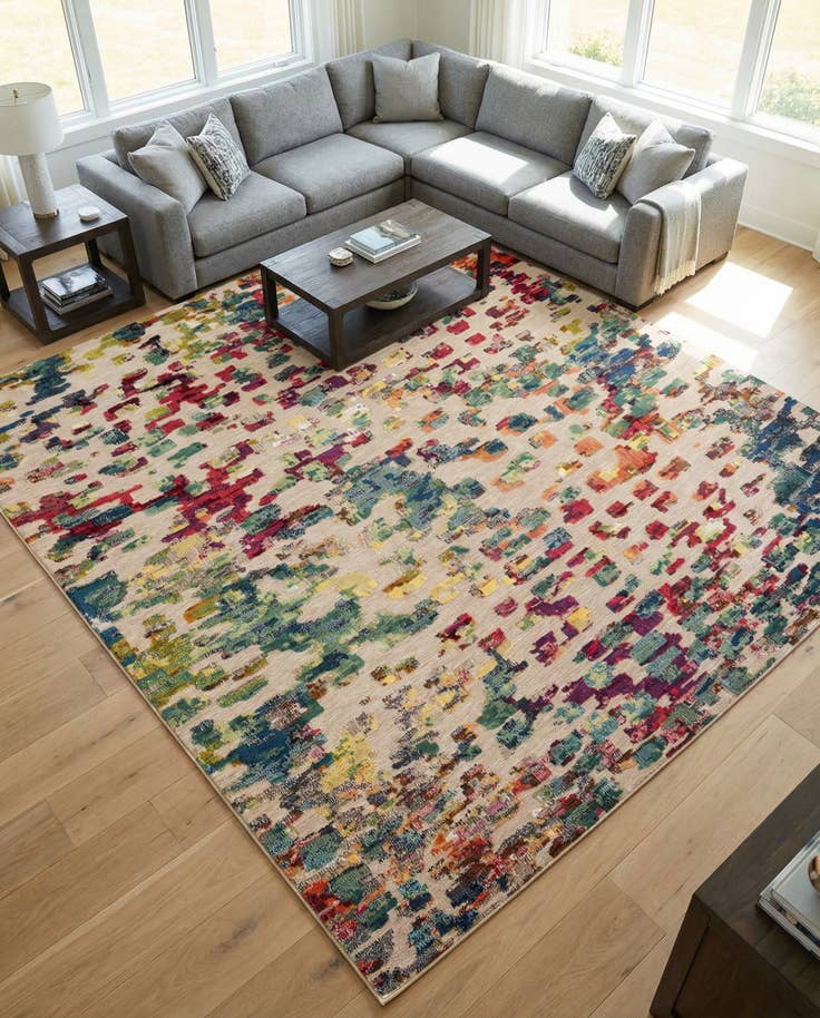 Detail image of 10' x 10' Easy-Clean Casablanca Indoor / Outdoor Square Rug