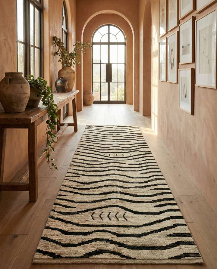 5' 1 x 13' 8 Hand Knotted Moroccan Wool Runner Rug