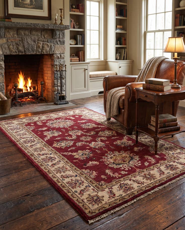 Detail image of 90cm x 150cm Hand Knotted Ziegler Rug