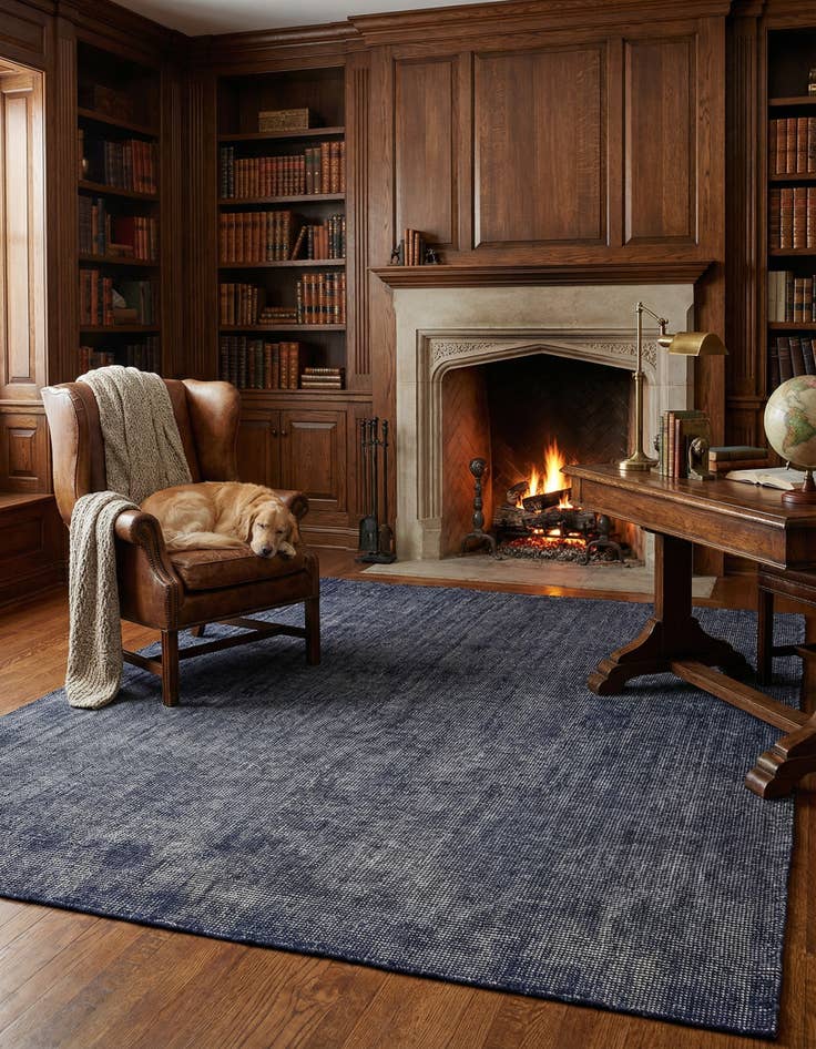 Detail image of 7' 10 x 11'  Hand Woven Jill Zarin English Manor Farmhouse Wool Rug