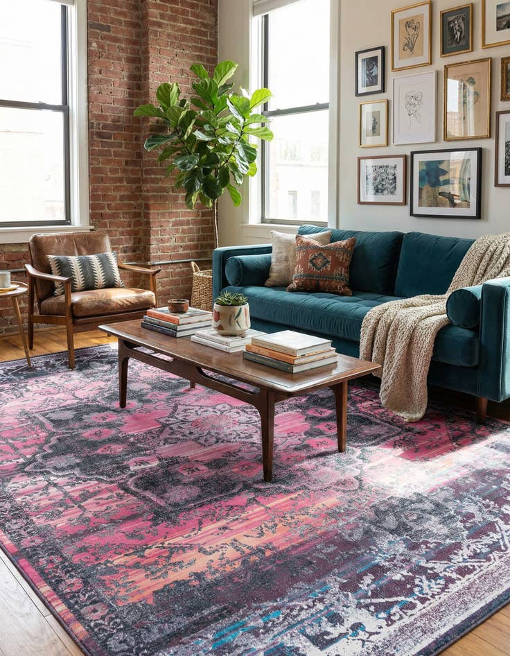 Detail image of 10' 6 x 14'  Washable Renaissance Rug