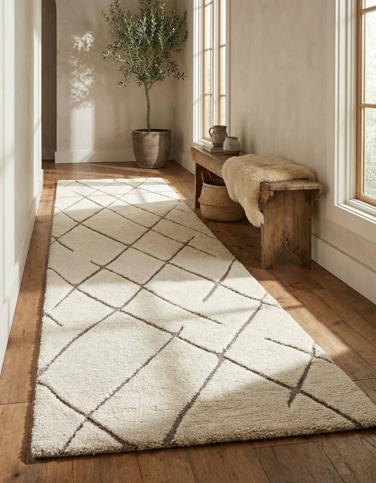 Detail image of 2' 7 x 12' Atlas Moroccan Wool Runner Rug