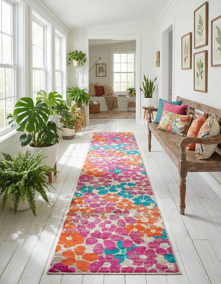 Detail image of 3' x 12' Azalea Runner Rug