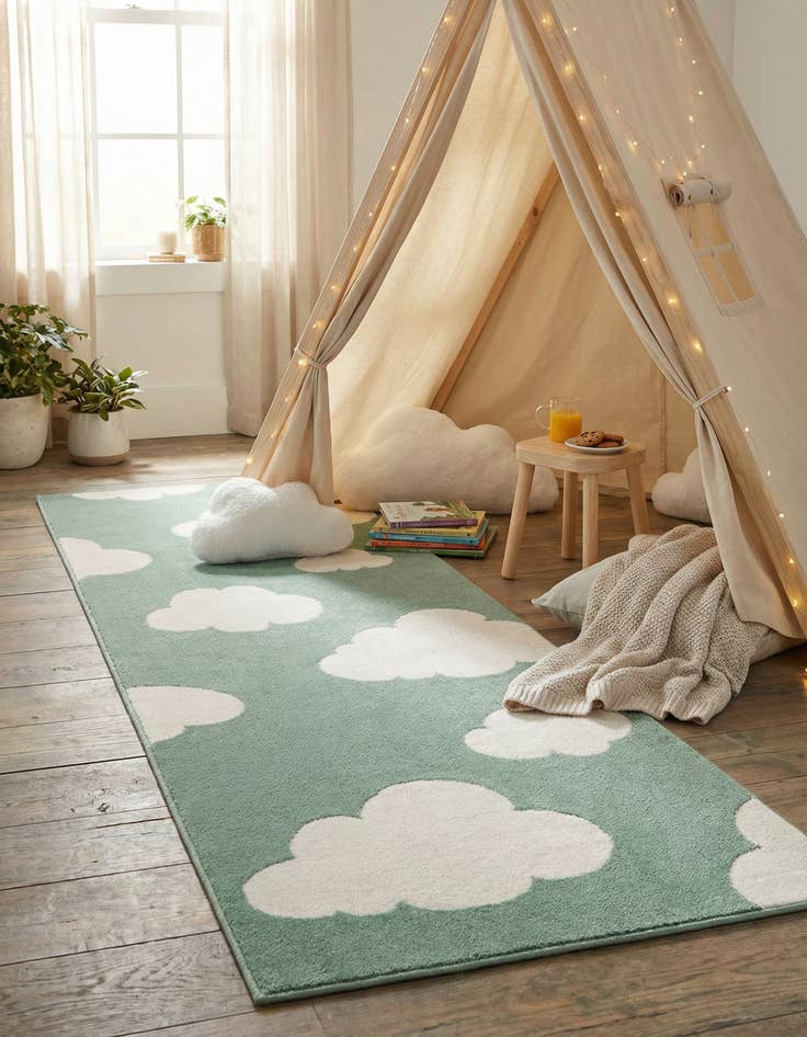 Detail image of 2' x 6' Whimsy Kids Runner Rug