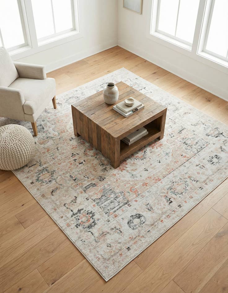 Detail image of 7' x 7' Madeline Vintage Square Rug