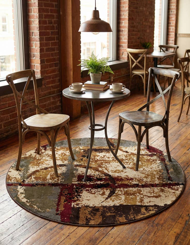 Detail image of 4' x 4' Coffee Shop Round Rug