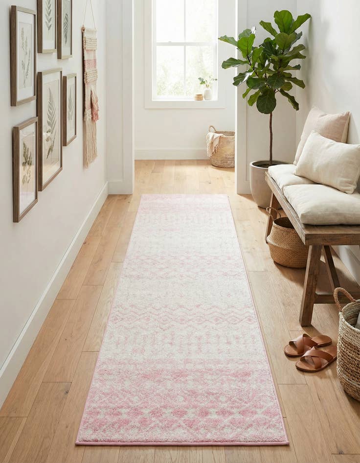 Detail image of 2' 7 x 10' Moroccan Trellis Runner Rug