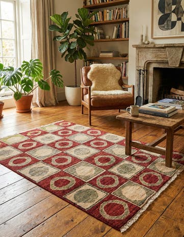 3' 9 x 5' 6 Hand Knotted Modern Ziegler Rug