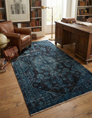3' 8 x 6' 8 Hand Knotted Ultra Vintage Persian Wool Rug