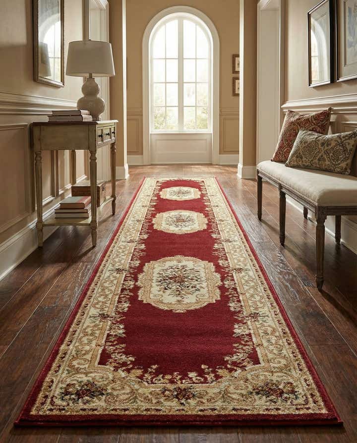 80cm x 400cm Aubusson clásico Alfombra Pasillera