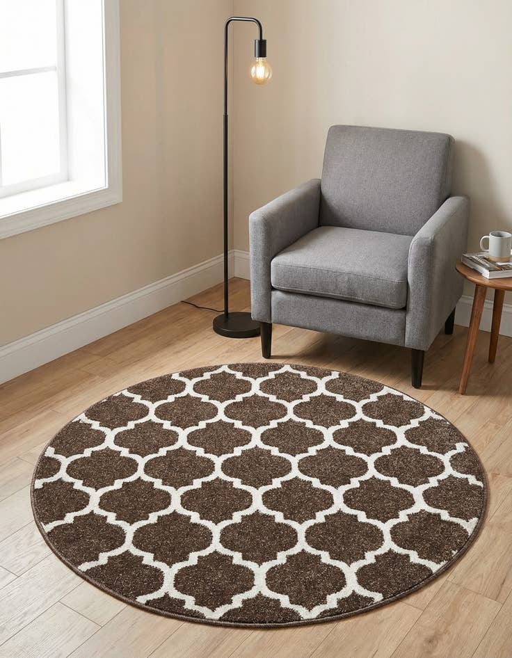 Detail image of 3' x 3' Lattice Round Rug