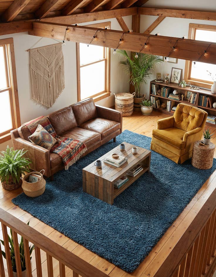 Detail image of 6' 9 x 10' Zermatt Shag Rug